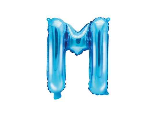 Balon foliowy, Litera M, 35 cm, niebieski PartyDeco