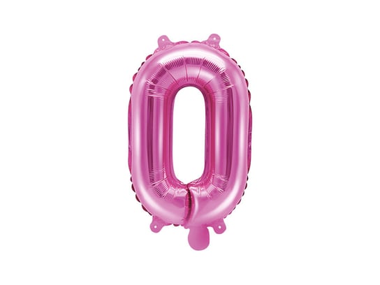 Balon foliowy, Litera O, 35 cm, ciemny różowy PartyDeco