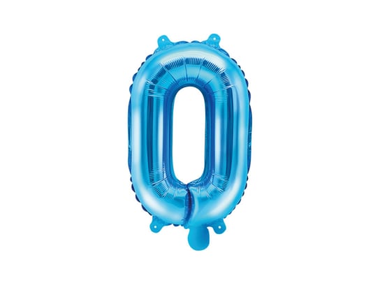 Balon foliowy, Litera O, 35 cm, niebieski PartyDeco