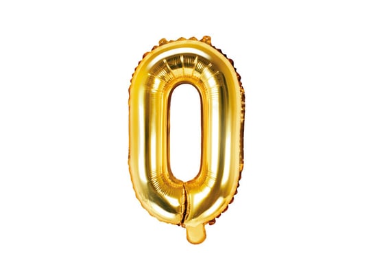 Balon foliowy, litera O, złoty, 35 cm PartyDeco