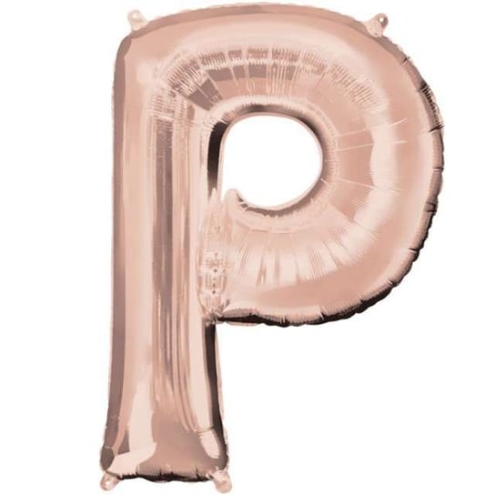 Balon foliowy, litera P, 32", szampański Amscan