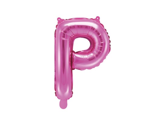 Balon foliowy, Litera P, 35 cm, ciemny różowy PartyDeco