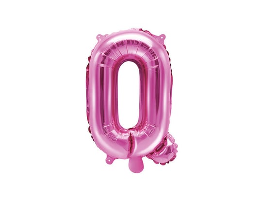 Balon foliowy, Litera Q, 35 cm, ciemny różowy PartyDeco