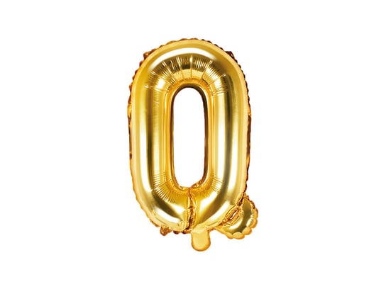 Balon foliowy, litera Q, złoty, 35 cm PartyDeco