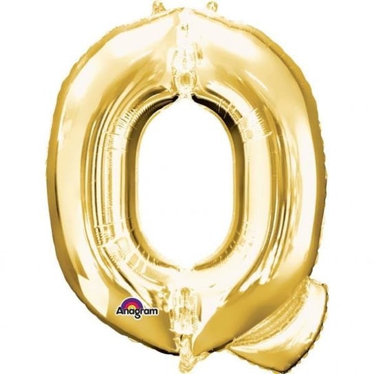 Balon foliowy, litera Q, złoty, 60x81 cm, 1 sztuka AMSCAN