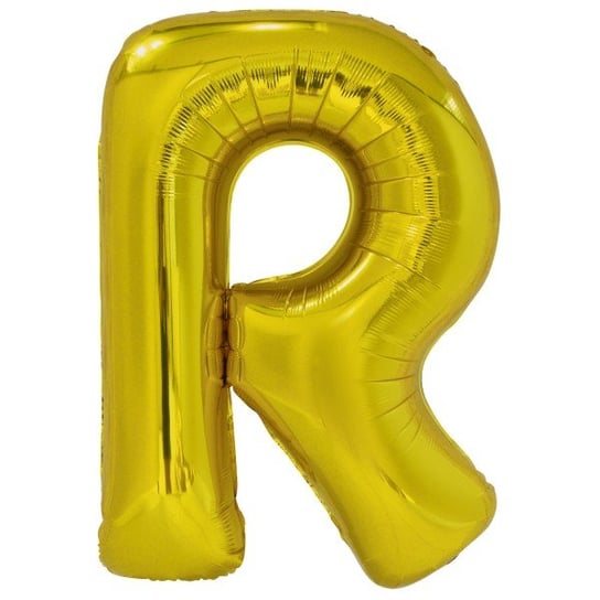 Balon foliowy litera R złota duża metalik 34'' ABC