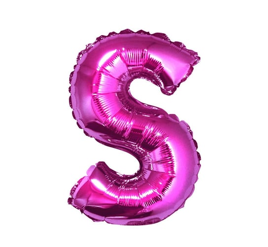 Balon foliowy, litera S, różowy, 35 cm GoDan