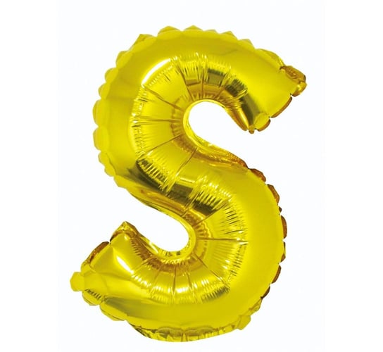 Balon foliowy, litera S, złoty, 35 cm GoDan