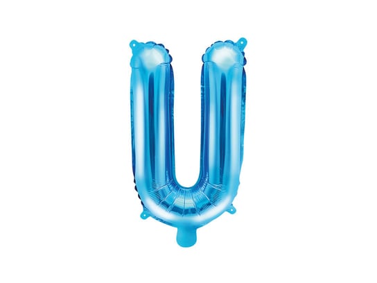 Balon foliowy, Litera U, 35 cm, niebieski PartyDeco