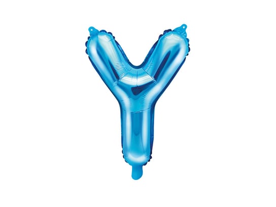 Balon foliowy, Litera Y, 35 cm, niebieski PartyDeco