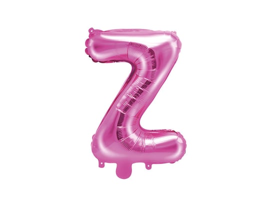 Balon foliowy, Litera Z, 35 cm, ciemny różowy PartyDeco