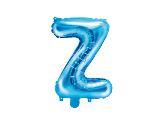Balon foliowy, Litera Z, 35 cm, niebieski PartyDeco