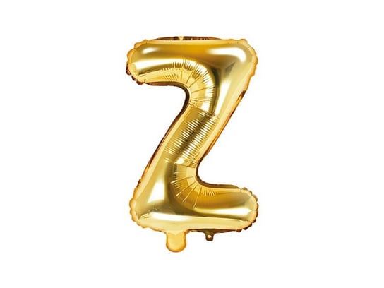Balon foliowy, litera Z, złoty, 35 cm, 50 sztuk Party Deco