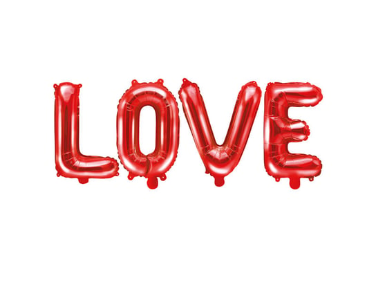 Balon foliowy, Love, 140 cm, czerwony PartyDeco