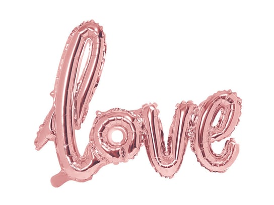 Balon foliowy, Love, 73x59 cm, różowy PartyDeco