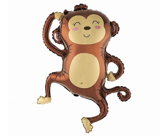 Balon Foliowy Małpka Małpa Zwierzęta Zoo 61X78Cm somgo