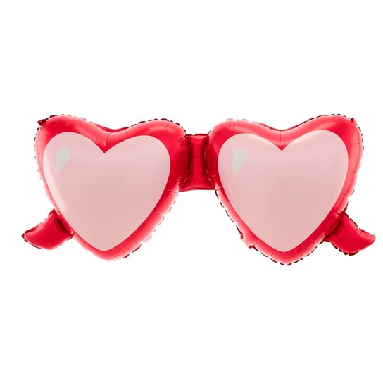 Balon foliowy miłosne okulary serca czerwone 110cm Inna marka