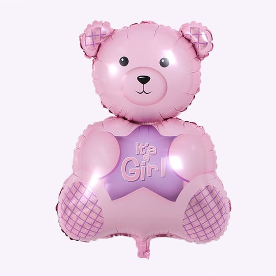 Balon foliowy Miś różowy, "It's a girl", 70 cm Party spot