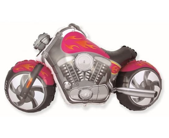Balon foliowy motor Harley fuksja, 60 cm Flexmetal