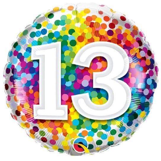 Balon Foliowy Na 13 Urodziny Confetti Qualatex