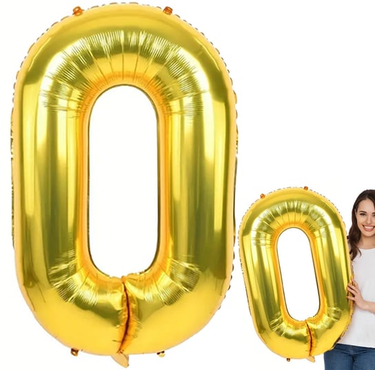 Balon Foliowy Na Urodziny Imprezy Cyfra Cyferka Zero 0 Złoty Duży Xxl 100Cm Inna marka
