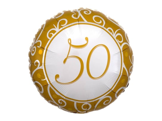 Balon foliowy na Złote Gody 50 rocznica ślubu - 43 cm - 1 szt. Amscan