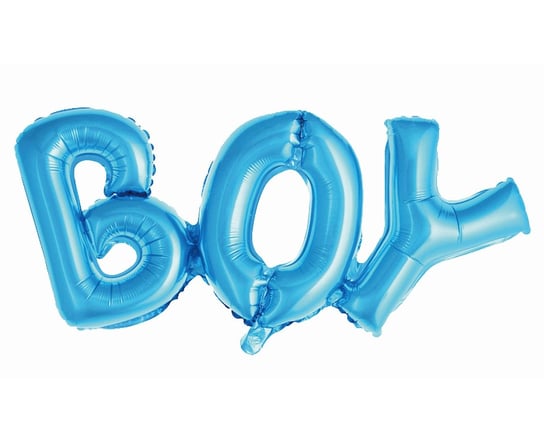 Balon foliowy, napis Boy, niebieski, 71 cm GoDan