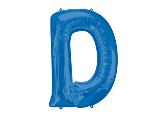 Balon foliowy niebieska litera D - 60 x 83 cm - 1 szt. Amscan