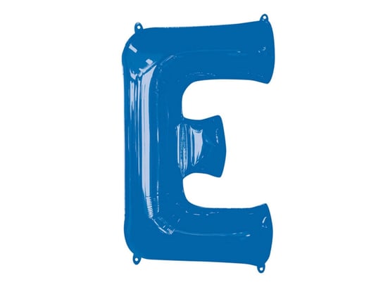 Balon foliowy niebieska litera E - 53 x 81 cm - 1 szt. Amscan