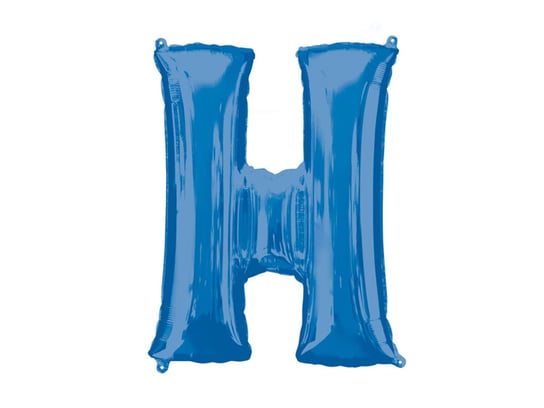 Balon foliowy niebieska litera H - 66 x 81 cm - 1 szt. Amscan