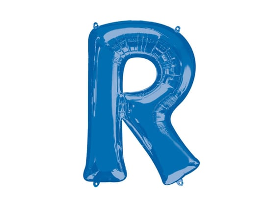 Balon foliowy niebieska litera R - 58 x 81 cm - 1 szt. Amscan