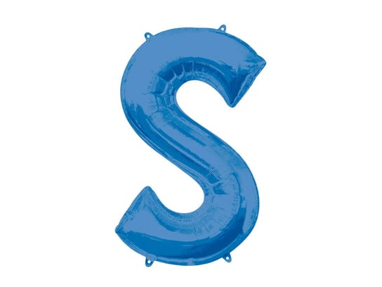 Balon foliowy niebieska litera S - 53 x 88 cm - 1 szt. Amscan