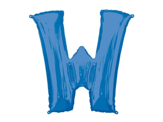 Balon foliowy niebieska litera W - 71 x 83 cm - 1 szt. Amscan
