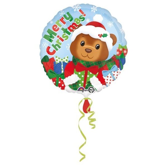 Balon foliowy niedźwiadek świąteczny Merry Christmas Inna marka