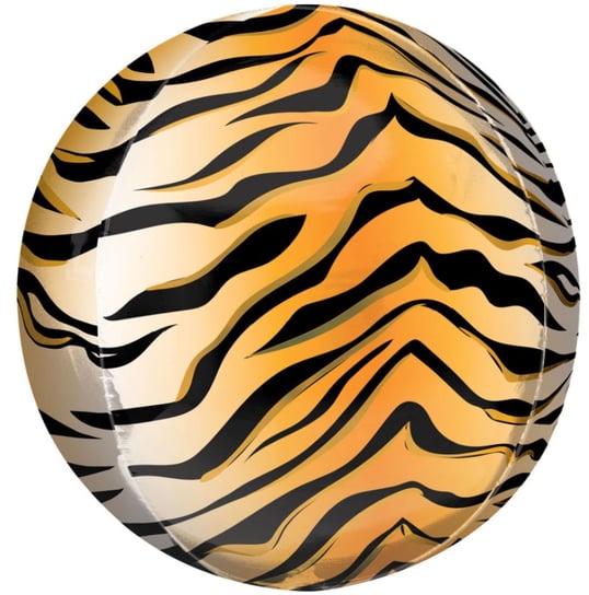 Balon foliowy okrągłe z nadrukiem tygrysa 55cm Anagram