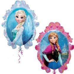 Balon Foliowy okrągły Kraina Lodu Frozen Anna i Elsa, 70 cm GRABO