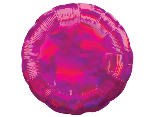 Balon foliowy okrągły opalizujący fuksjowy - 46 cm - 1 szt. Amscan