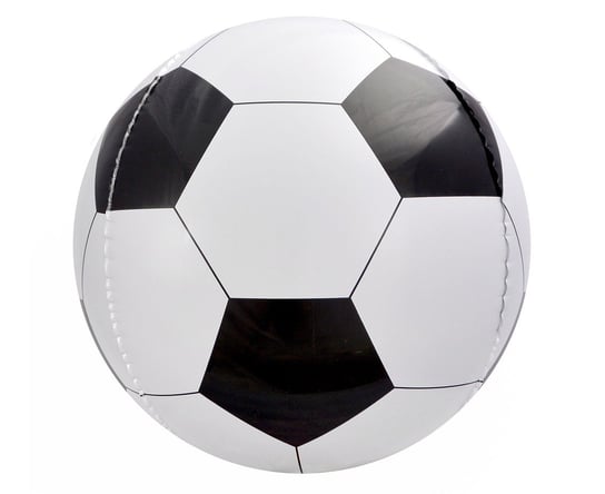 Balon foliowy, piłka, 16", biało-czarny GoDan