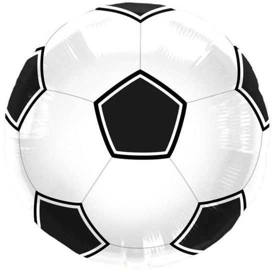 Balon foliowy, Piłka Nożna, biało-czarny, 17" Folat
