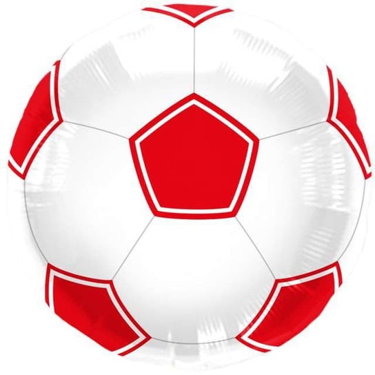 Balon foliowy, Piłka Nożna, biało-czerwony, 17" Folat