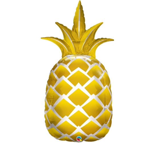 Balon foliowy, Pineapple, 44", złoty Qualatex