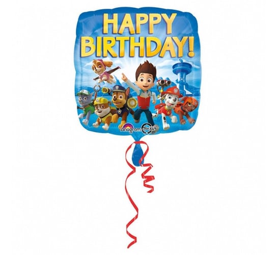 Balon foliowy, Psi Patrol, Happy Birthday, 18" Amscan