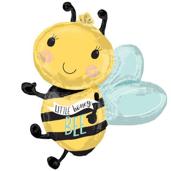 Balon foliowy, Pszczoła Bee, 76 cm, żółty Amscan