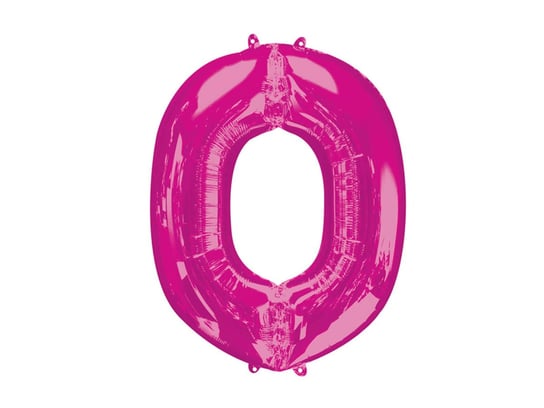 Balon foliowy różowa litera O - 66 x 83 cm - 1 szt. Amscan