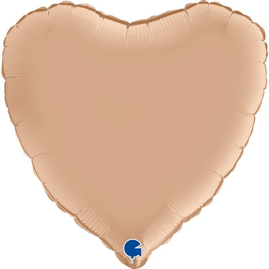 Balon Foliowy - Satynowe beżowe serce 46 cm,  Grabo GRABO