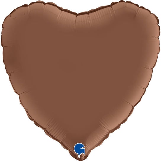 Balon Foliowy - Satynowe czekoladowe brązowe serce 46 cm,  Grabo GRABO