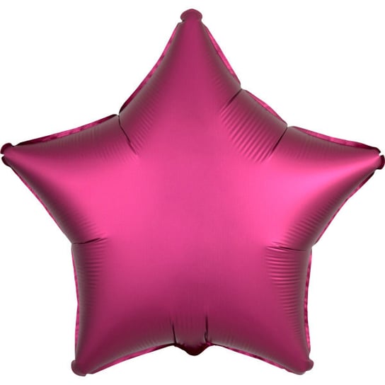 Balon Foliowy Satynowy Gwiazda 43 Cm Ciemny Róż Amscan
