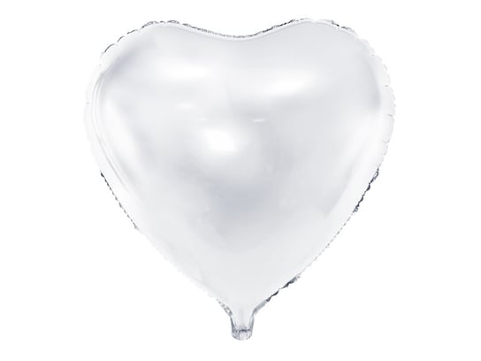 Balon foliowy, serce, 18", biały PartyDeco
