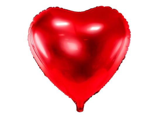 Balon foliowy, serce, 18", czerwony PartyDeco