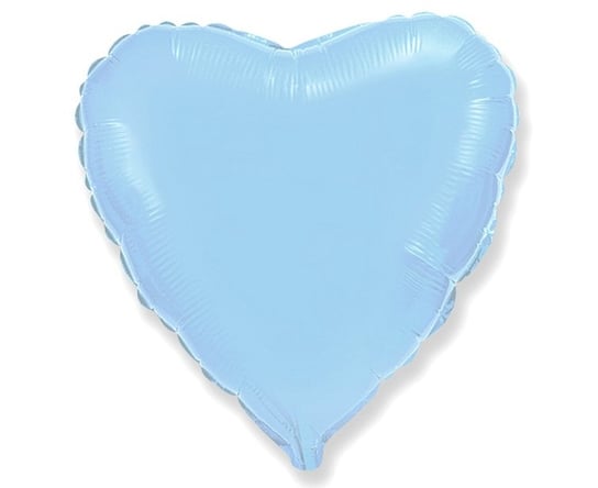 Balon foliowy, serce, 18", jasnoniebieski Flexmetal